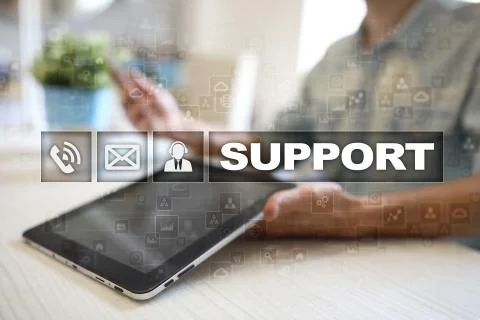 Technical support. Customer help. Business and technology concept. 스톡 사진