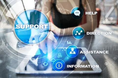 Technical support. Customer help. Business and technology concept. Stockfoto's