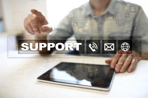 Technical support. Customer help. Business and technology concept. 库存照片
