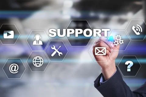 Technical support. Customer help. Business and technology concept. 스톡 사진