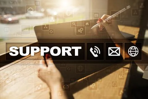 Technical support. Customer help. Business and technology concept. 스톡 사진