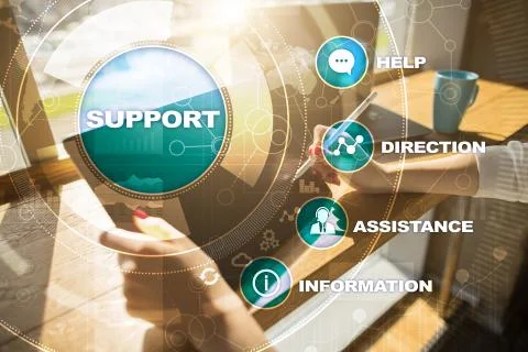 Technical support. Customer help. Business and technology concept. 스톡 사진