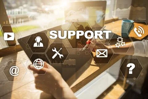 Technical support. Customer help. Business and technology concept. 스톡 사진