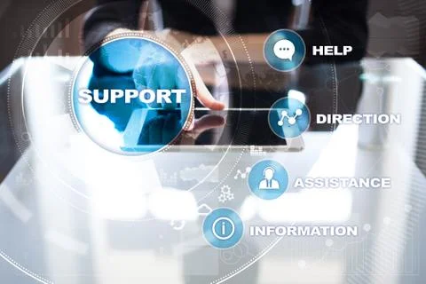 Technical support. Customer help. Business and technology concept. 스톡 사진