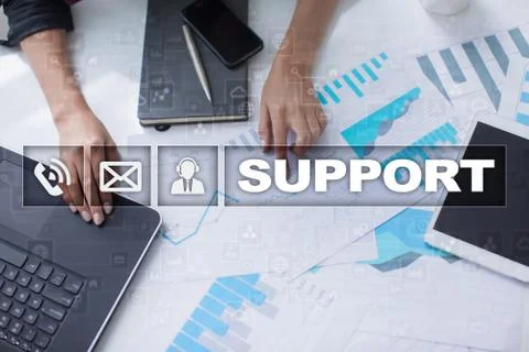 Technical support. Customer help. Business and technology concept. 스톡 사진