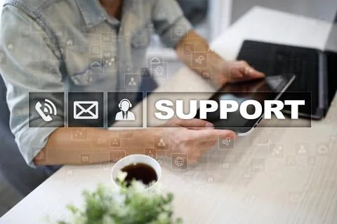 Technical support. Customer help. Business and technology concept. 스톡 사진