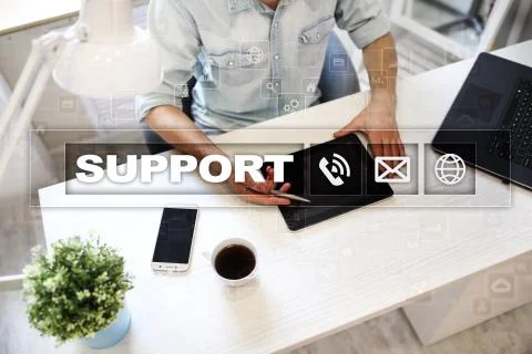 Technical support. Customer help. Business and technology concept. 库存照片