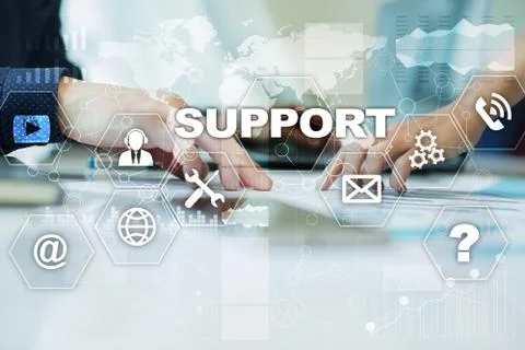 Technical support. Customer help. Business and technology concept. Stock Photos