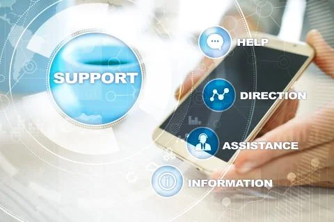 Technical support. Customer help. Business and technology concept. 库存照片