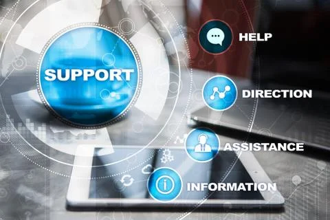 Technical support. Customer help. Business and technology concept. 库存照片