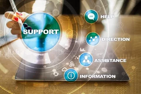 Technical support. Customer help. Business and technology concept. 스톡 사진
