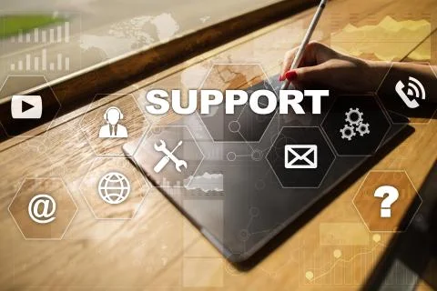Technical support. Customer help. Business and technology concept. Stock-Fotos