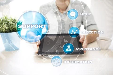 Technical support. Customer help. Business and technology concept. 스톡 사진