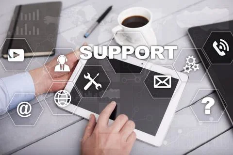 Technical support. Customer help. Business and technology concept. 库存照片
