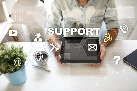 Technical support. Customer help. Business and technology concept. 库存照片