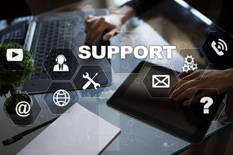 Technical support. Customer help. Business and technology concept. Stock-Fotos