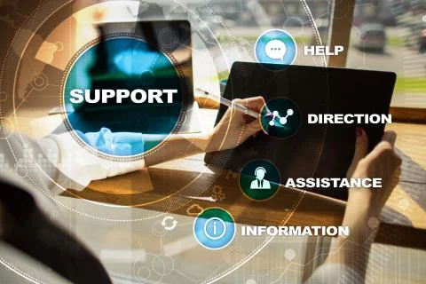 Technical support. Customer help. Business and technology concept. 스톡 사진