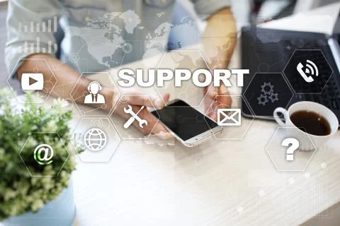 Technical support. Customer help. Business and technology concept. 库存照片