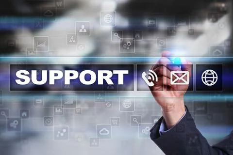 Technical support. Customer help. Business and technology concept. 스톡 사진