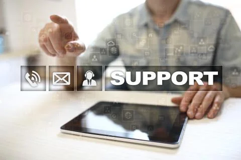 Technical support. Customer help. Business and technology concept. 스톡 사진