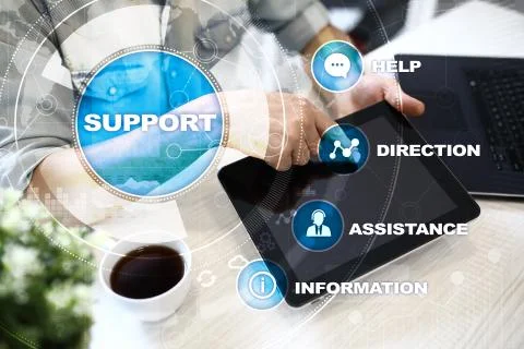 Technical support. Customer help. Business and technology concept. 스톡 사진