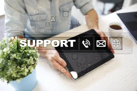 Technical support. Customer help. Business and technology concept. 스톡 사진