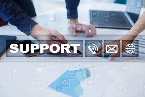 Technical support. Customer help. Business and technology concept. Stockfoto's