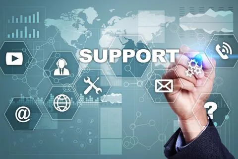 Technical support. Customer help. Business and technology concept. 스톡 사진