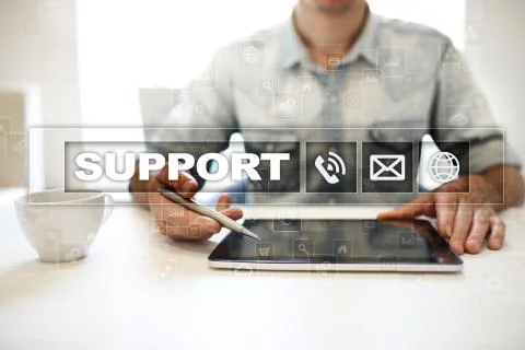 Technical support. Customer help. Business and technology concept. Stockfoto's