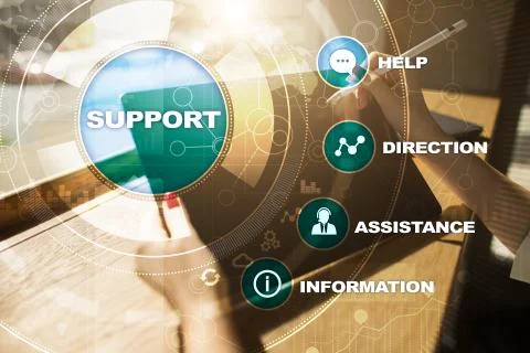 Technical support. Customer help. Business and technology concept. 스톡 사진