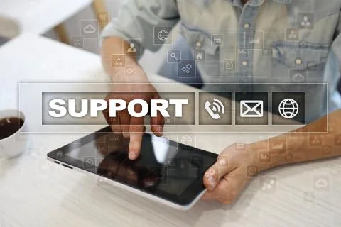 Technical support. Customer help. Business and technology concept. 스톡 사진