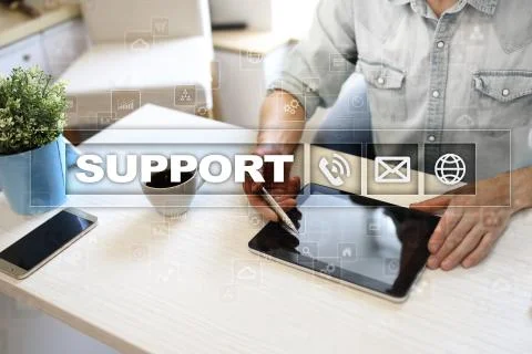 Technical support. Customer help. Business and technology concept. 스톡 사진