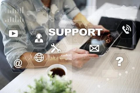 Technical support. Customer help. Business and technology concept. 스톡 사진