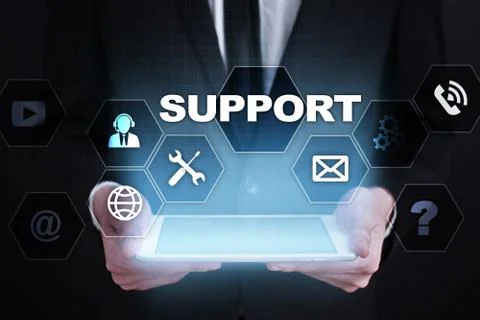Technical support. Customer help. Business and technology concept. 스톡 사진