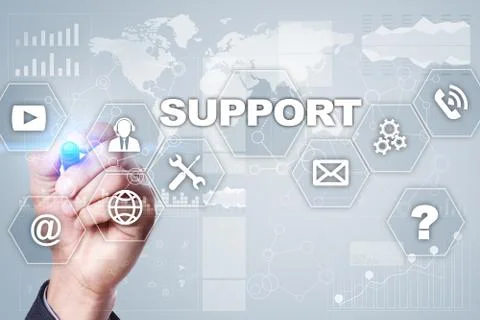 Technical support. Customer help. Business and technology concept. Stockfoto's