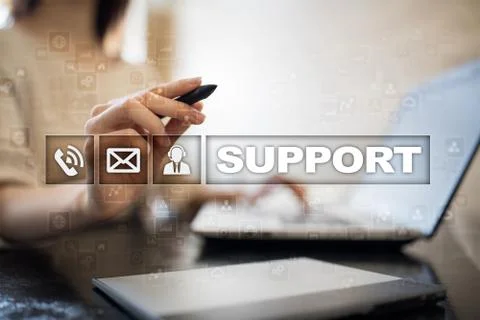Technical support. Customer help. Business and technology concept. Stock Photos