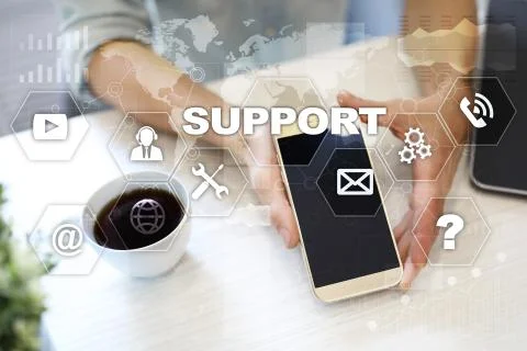 Technical support. Customer help. Business and technology concept. Stockfoto's