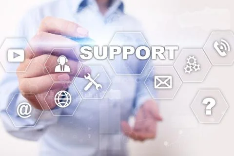 Technical support. Customer help. Business and technology concept. 스톡 사진