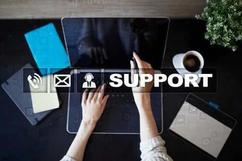 Technical support. Customer help. Business and technology concept. 스톡 사진