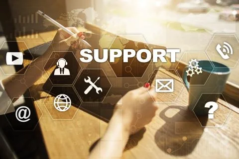 Technical support. Customer help. Business and technology concept. 스톡 사진