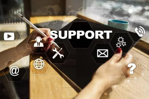 Technical support. Customer help. Business and technology concept. 스톡 사진