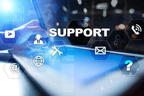 Technical support. Customer help. Business and technology concept. Stock Photos