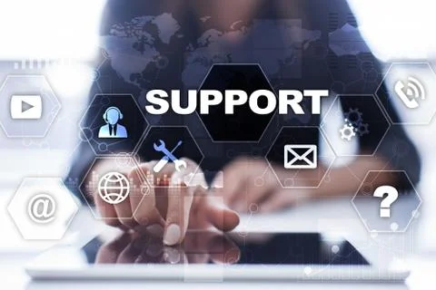 Technical support. Customer help. Business and technology concept. 库存照片