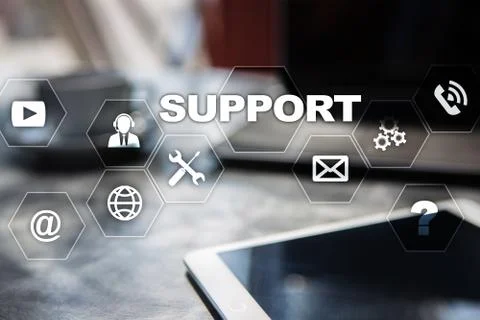 Technical support. Customer help. Business and technology concept. 库存照片