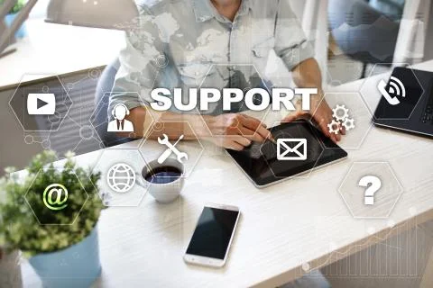 Technical support. Customer help. Business and technology concept. 스톡 사진