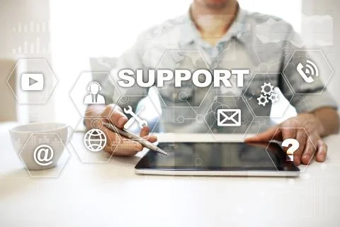 Technical support. Customer help. Business and technology concept. Stockfoto's