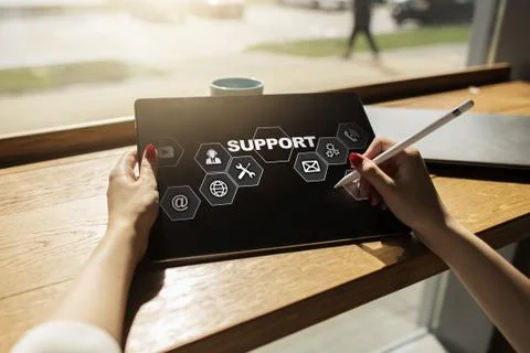 Technical support. Customer help. Business and technology concept. 스톡 사진
