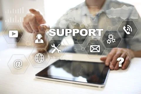 Technical support. Customer help. Business and technology concept. 스톡 사진
