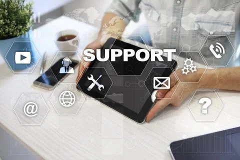 Technical support. Customer help. Business and technology concept. Stock Photos