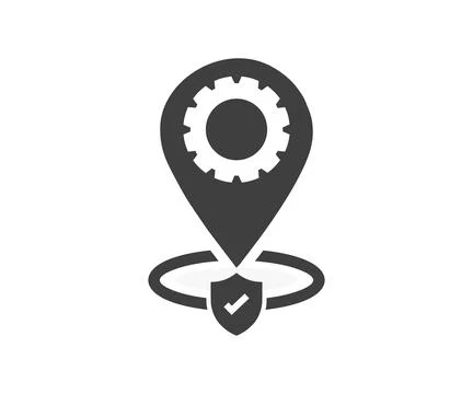 Technical Support Customer Service Map Location Pin logo design. Stock Illustration